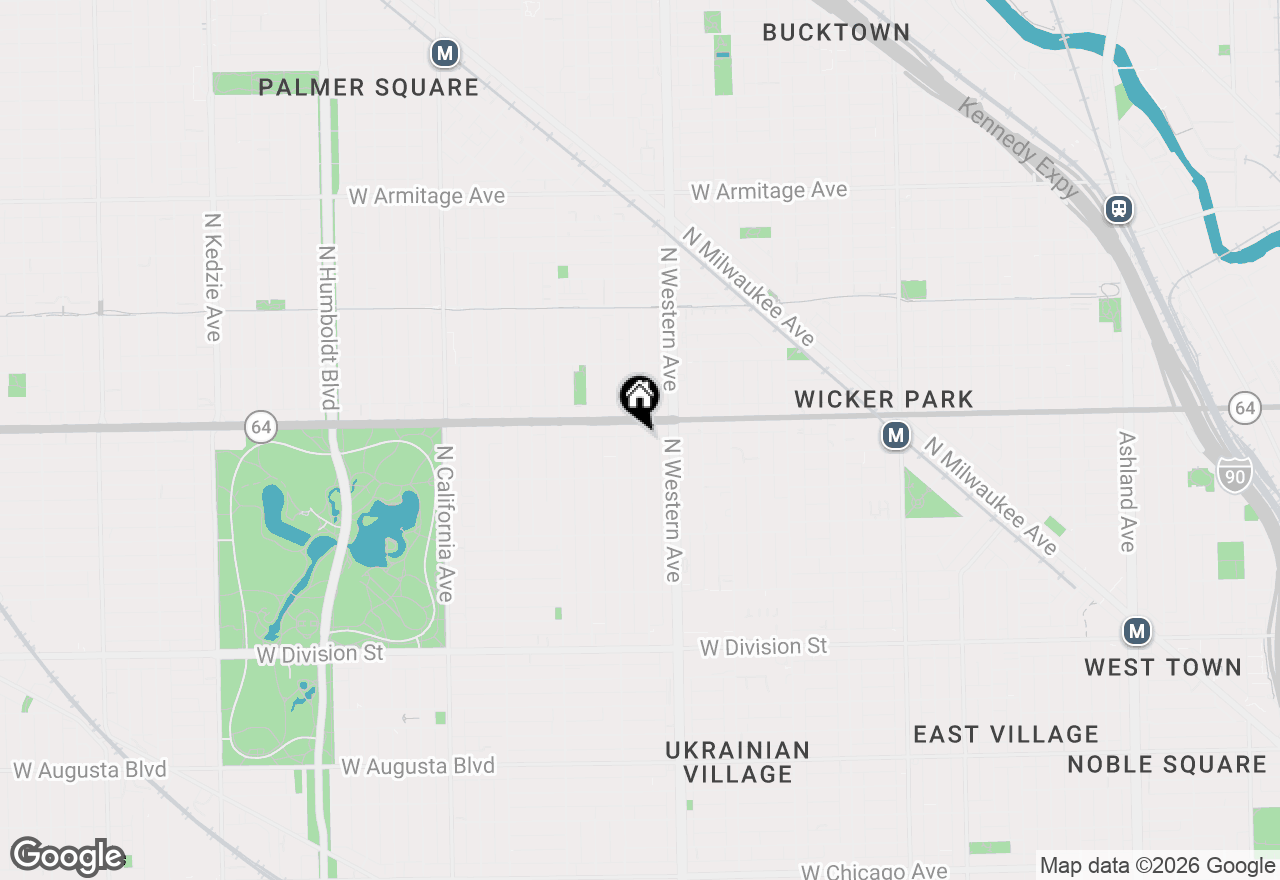 Map of 1542 N Artesian Avenue #1, Chicago, IL 60622