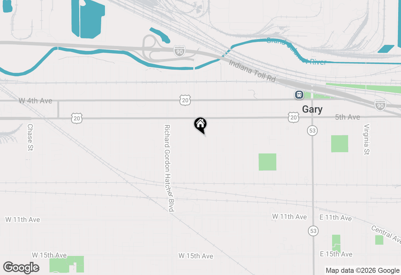Map of 600 Pierce Street, Gary, IN 46402