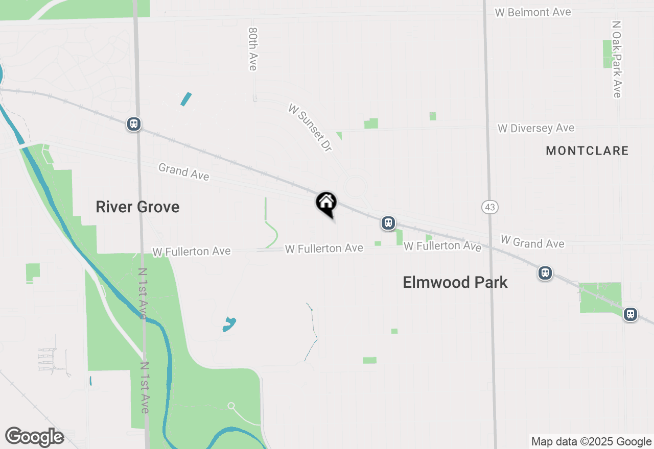 Map of 2442 N 77th Court #3, Elmwood Park, IL 60707