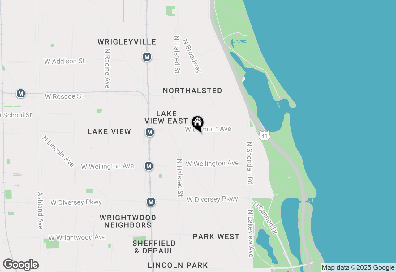 Map of 658 W Briar Street #G, Chicago, IL 60657