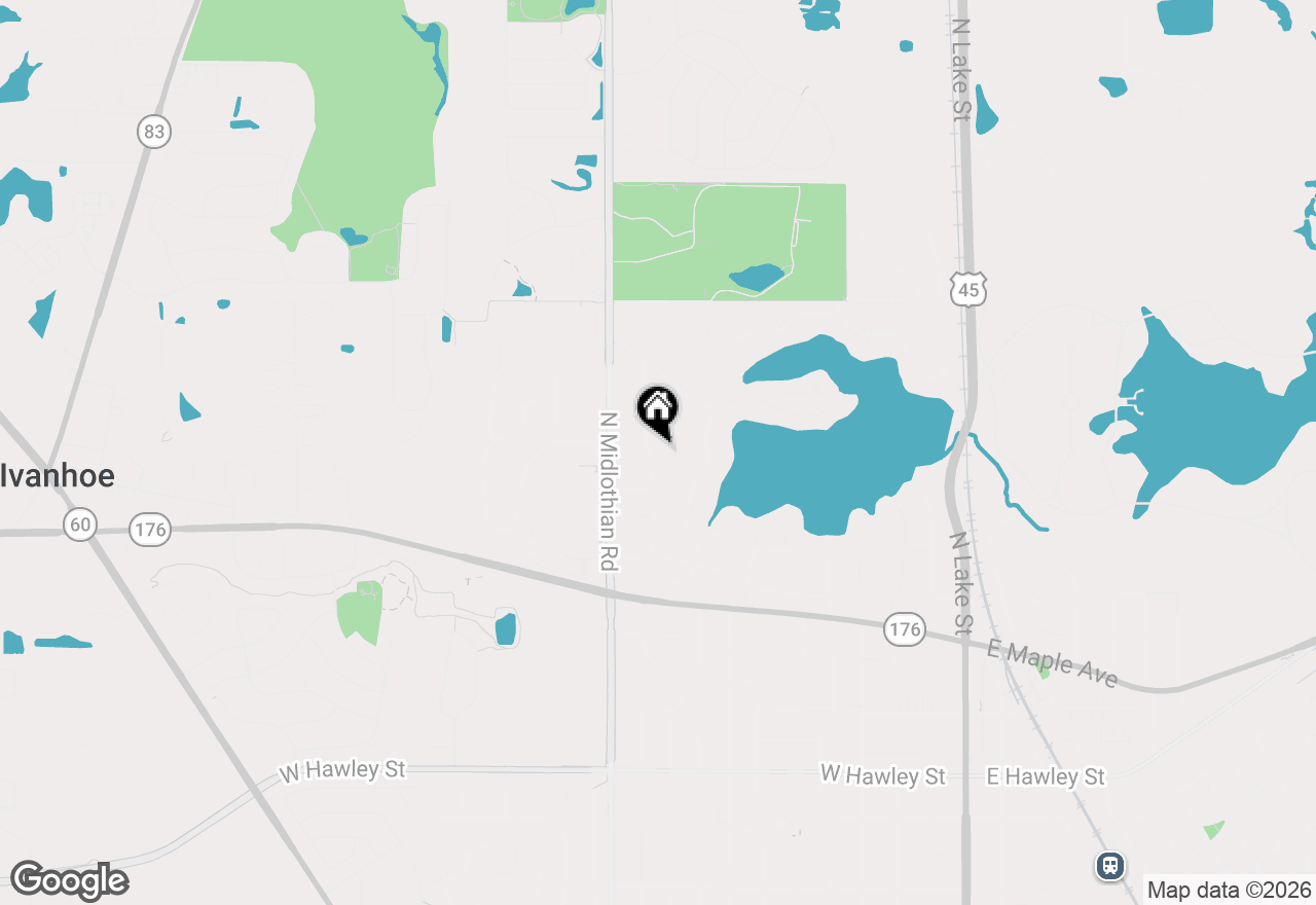 Map of 1092 Aberdeen Lane, Mundelein, IL 60060