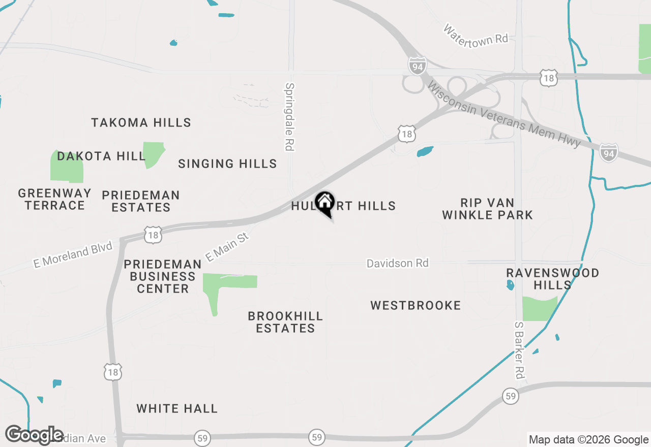 Map of 21840 Greendale Dr, Waukesha, WI 53186