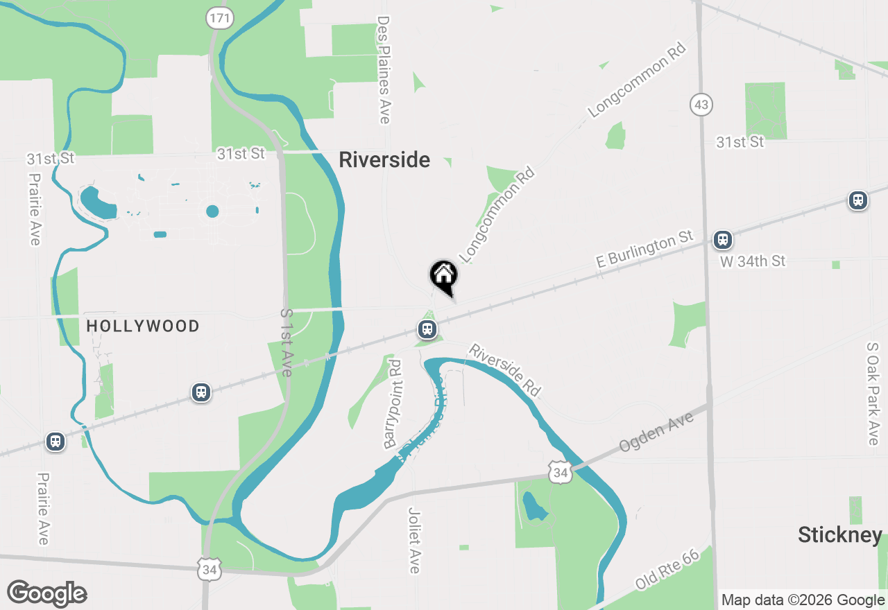 Map of 10 E Burlington Street #2J, Riverside, IL 60546