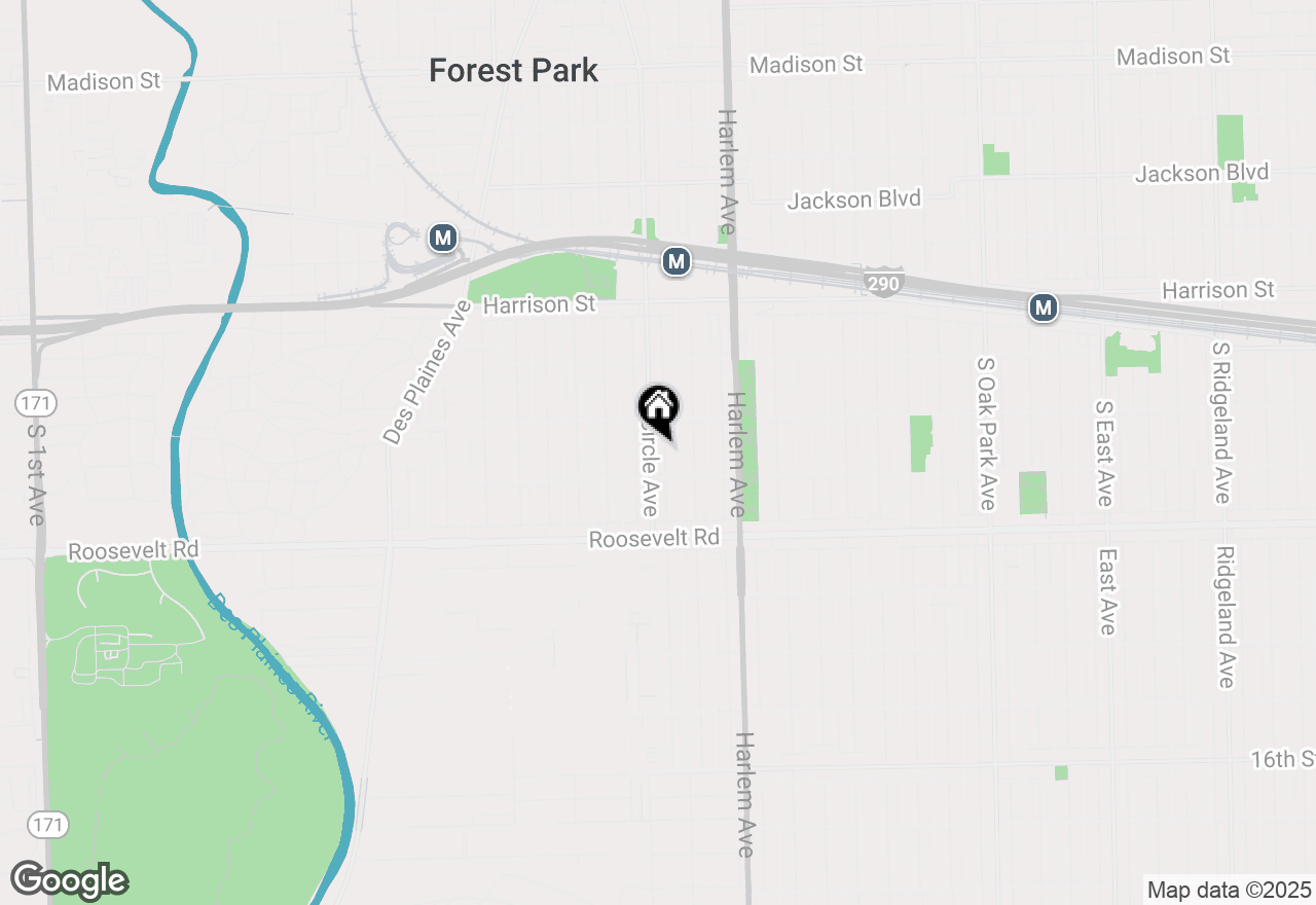 Map of 1028 Circle Avenue #2S, Forest Park, IL 60130