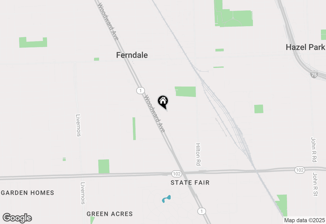 Map of 240 E Marshall Street, Ferndale, MI 48220