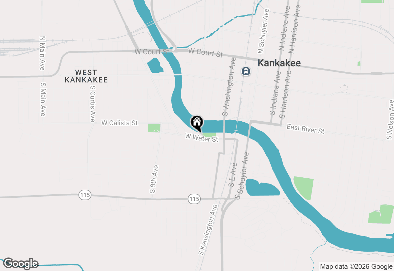 Map of 443 W Water Street, Kankakee, IL 60901