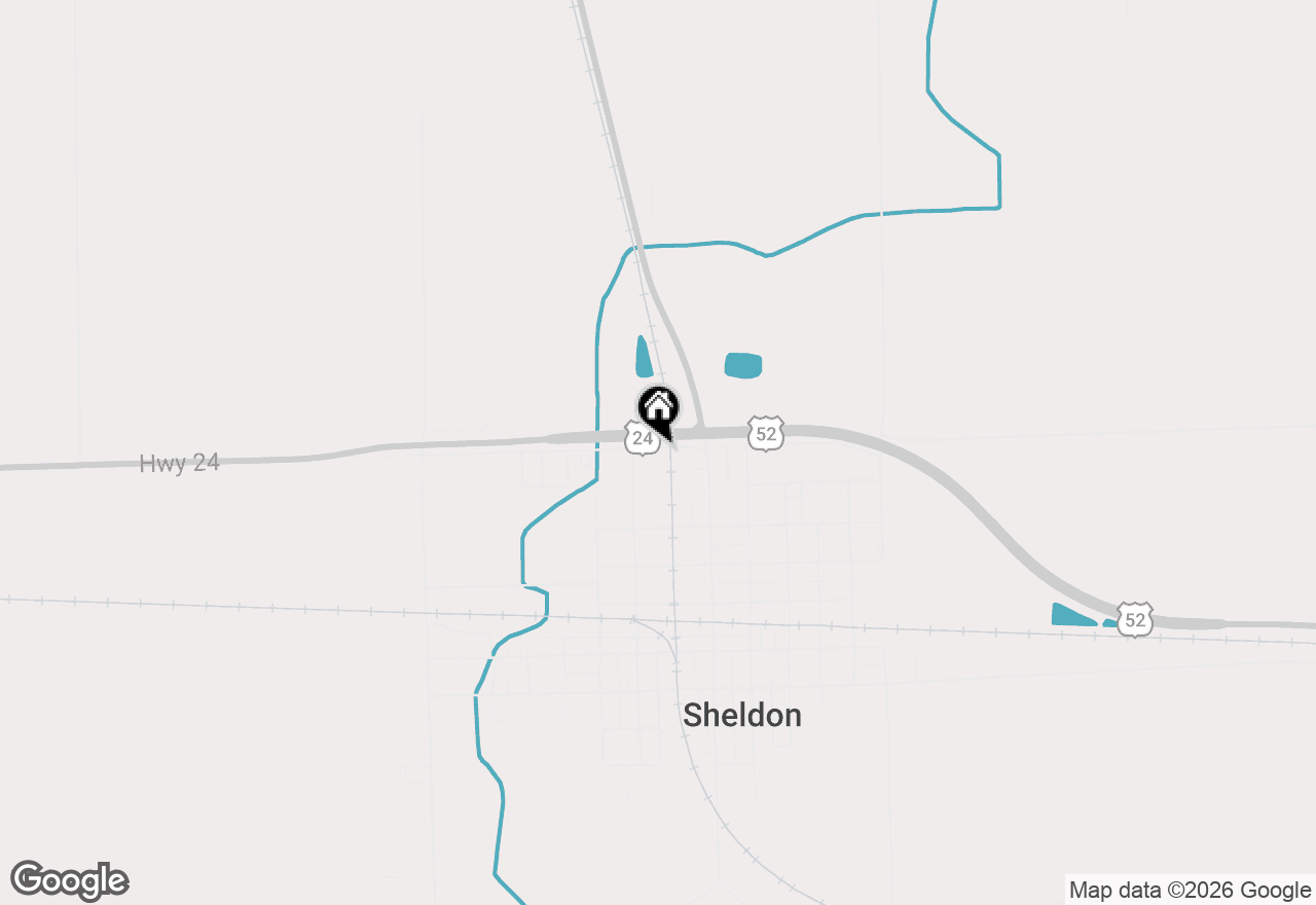 Map of 250 W Frontage Street, Sheldon, IL 60966