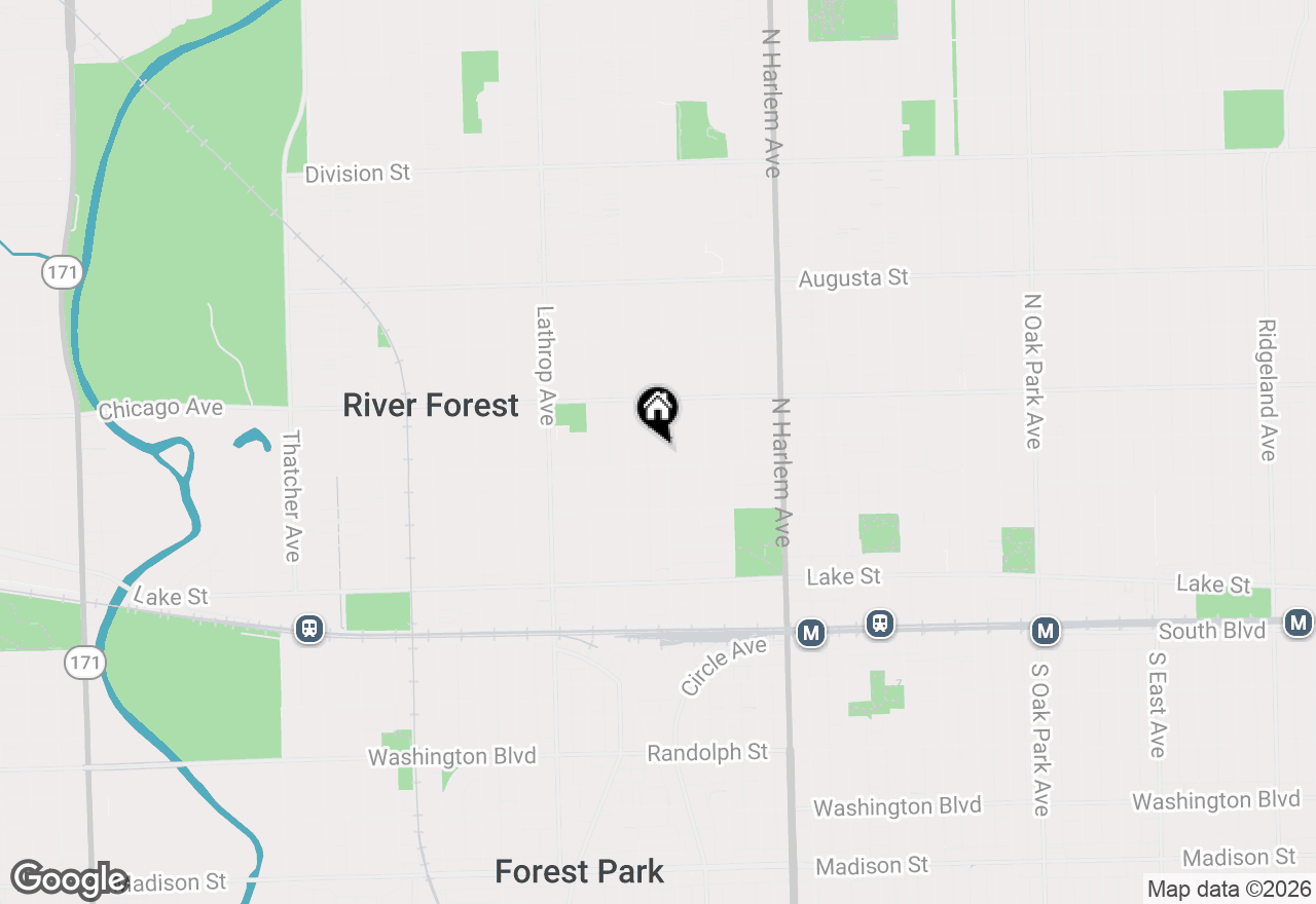 Map of 710 William Street, River Forest, IL 60305