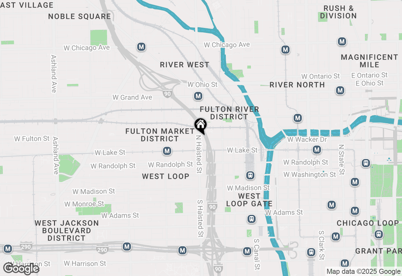 Map of 740 W Fulton Street #905, Chicago, IL 60661