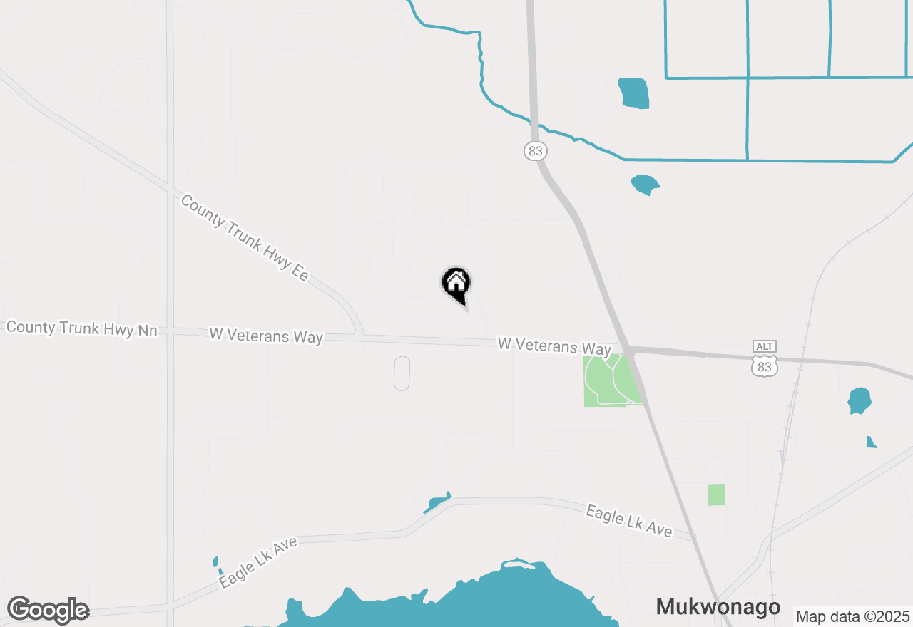 Map of 614 Stoecker Farm Ave, Mukwonago, WI 53149