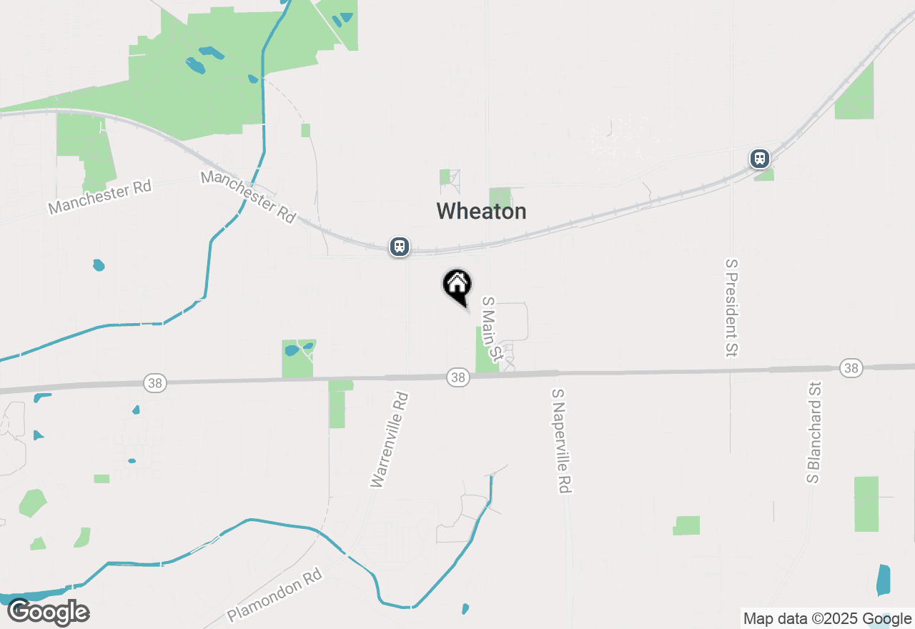 Map of 414 S Hale Street, Wheaton, IL 60187