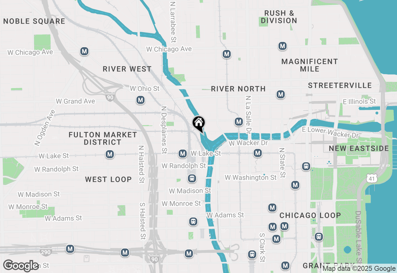 Map of 333 N Canal Street #3602, Chicago, IL 60606