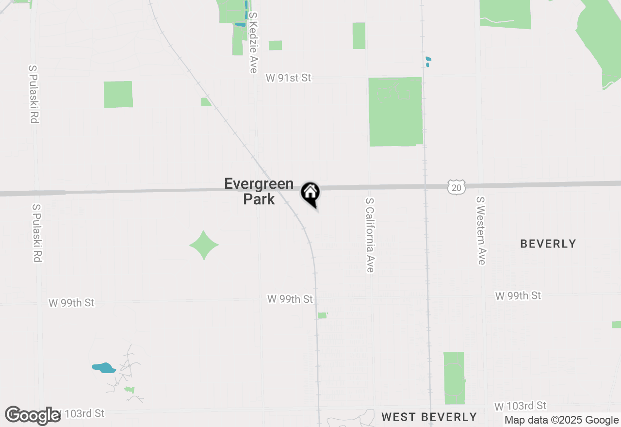 Map of 9558 S Sacramento Avenue, Evergreen Park, IL 60805