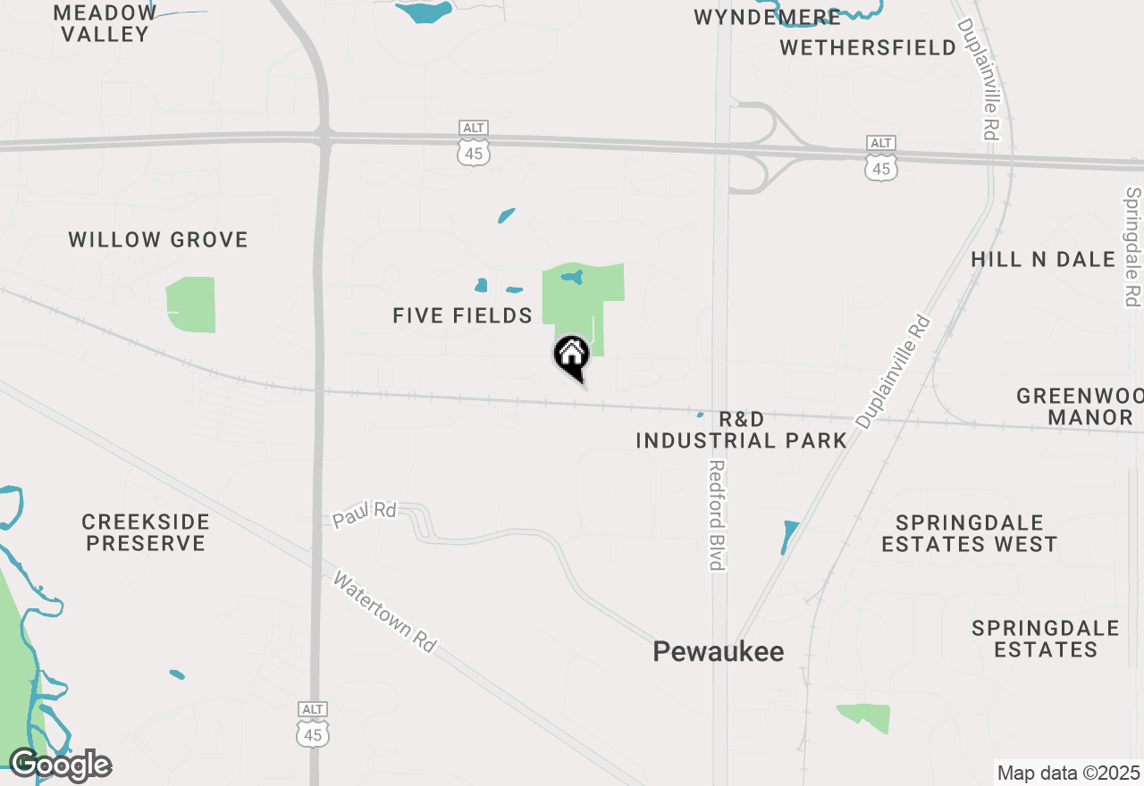 Map of W233N3028 Oakmont Ct #B, Pewaukee, WI 53072