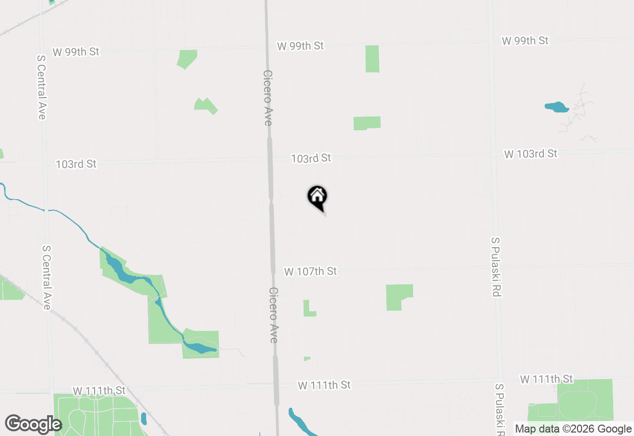 Map of 4613 W 105th Street, Oak Lawn, IL 60453