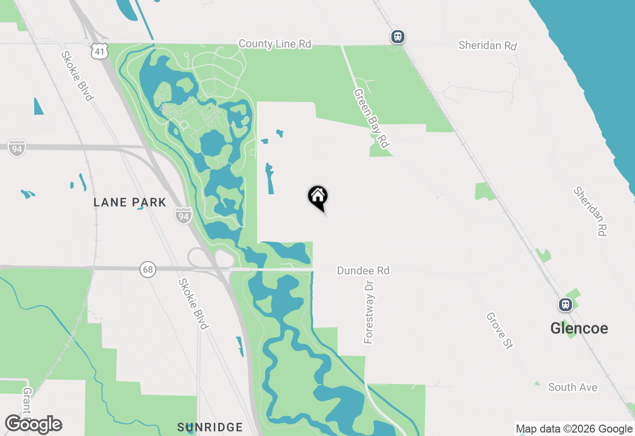 Map of 1201 Longmeadow Lane, Glencoe, IL 60022