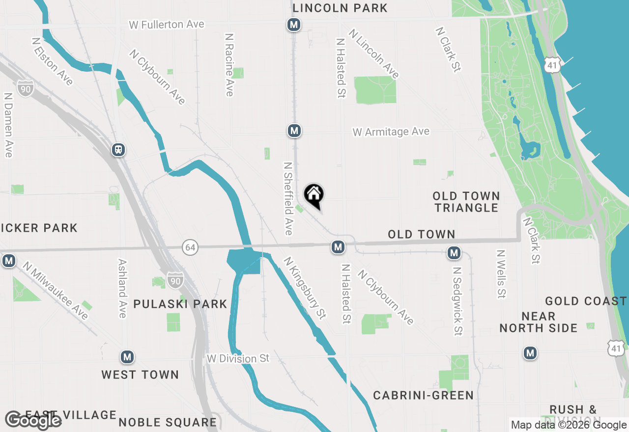Map of 1706 N Bissell Street, Chicago, IL 60614
