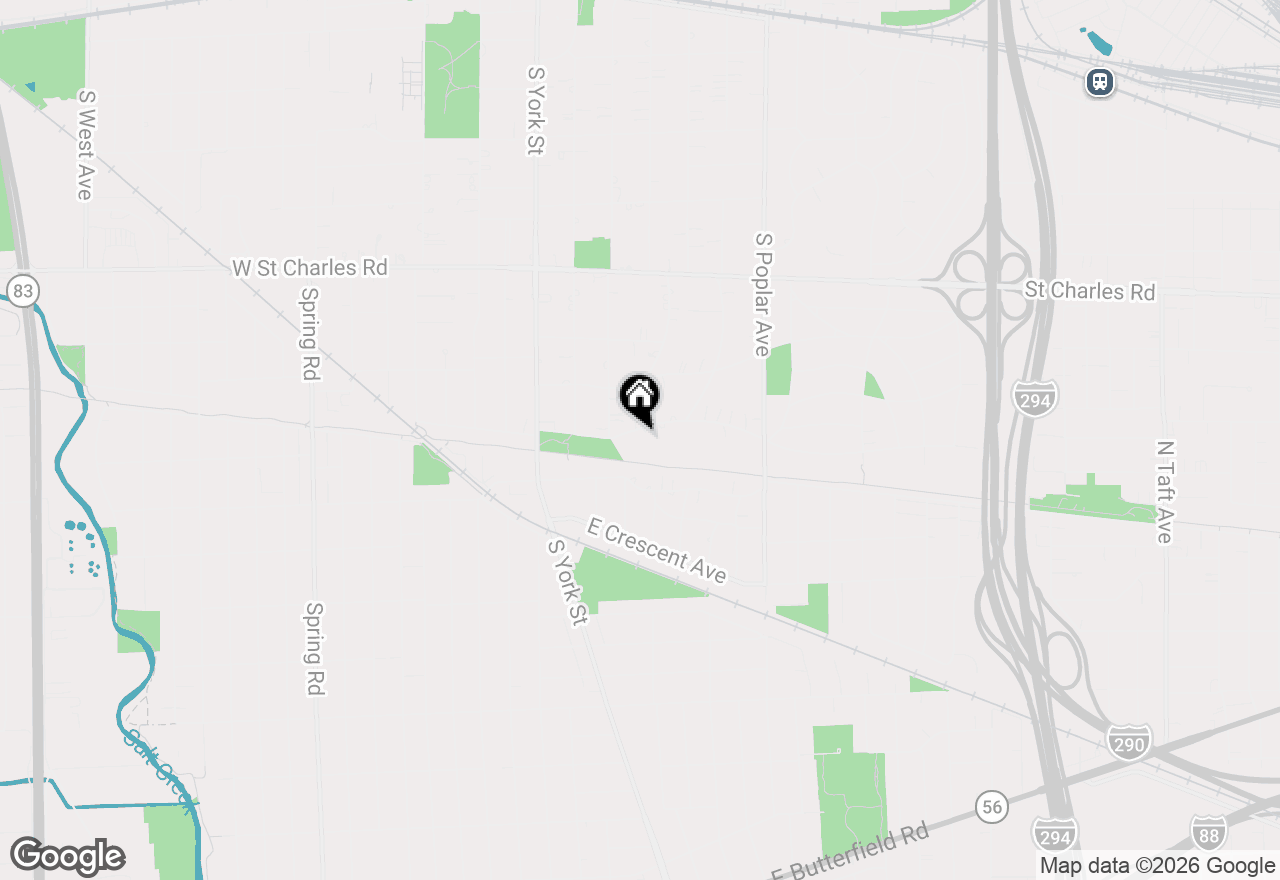 Map of 186 E South Street, Elmhurst, IL 60126