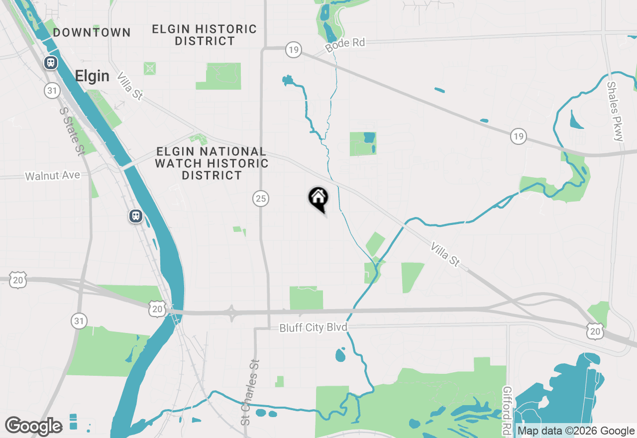 Map of 513 Cookane Avenue, Elgin, IL 60120