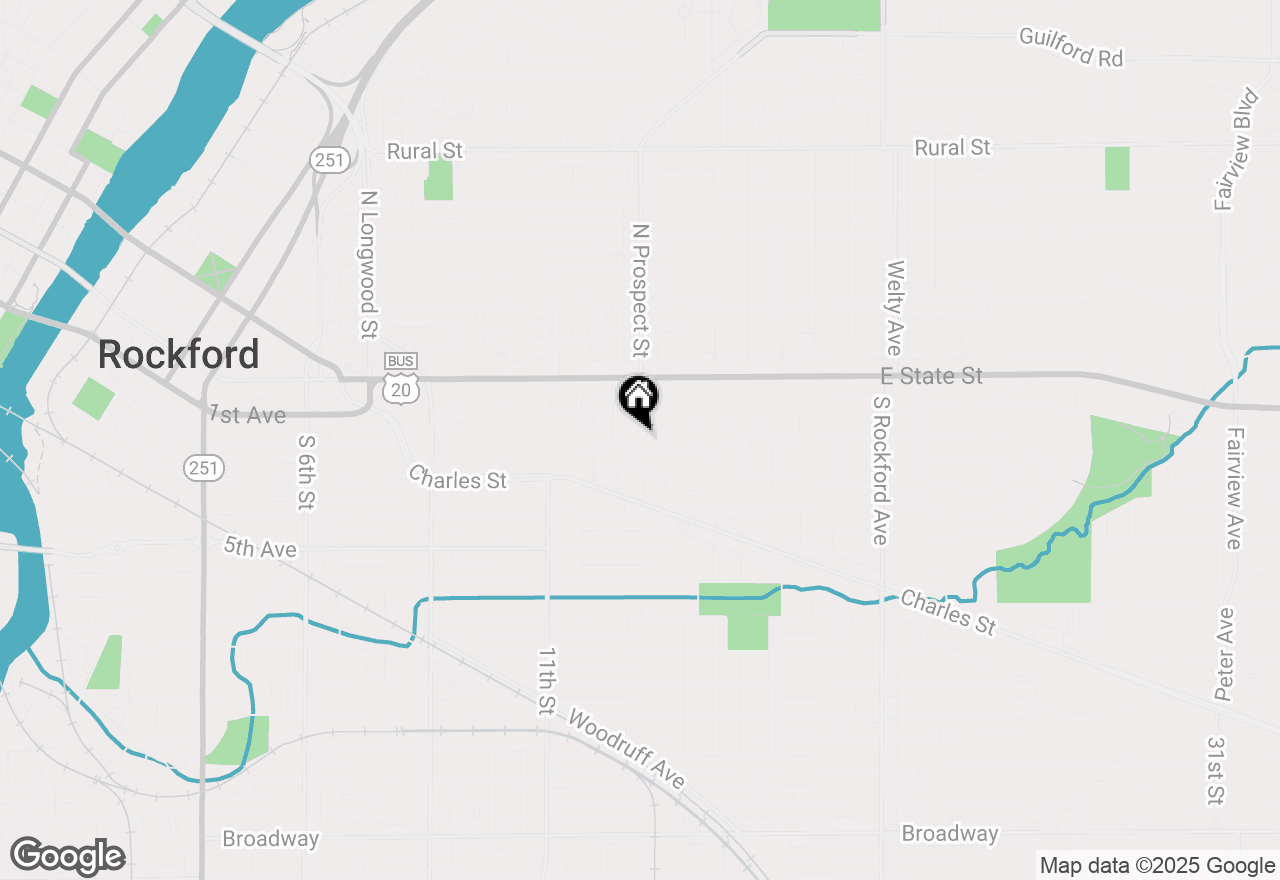 Map of 224 S Prospect Street, Rockford, IL 61104
