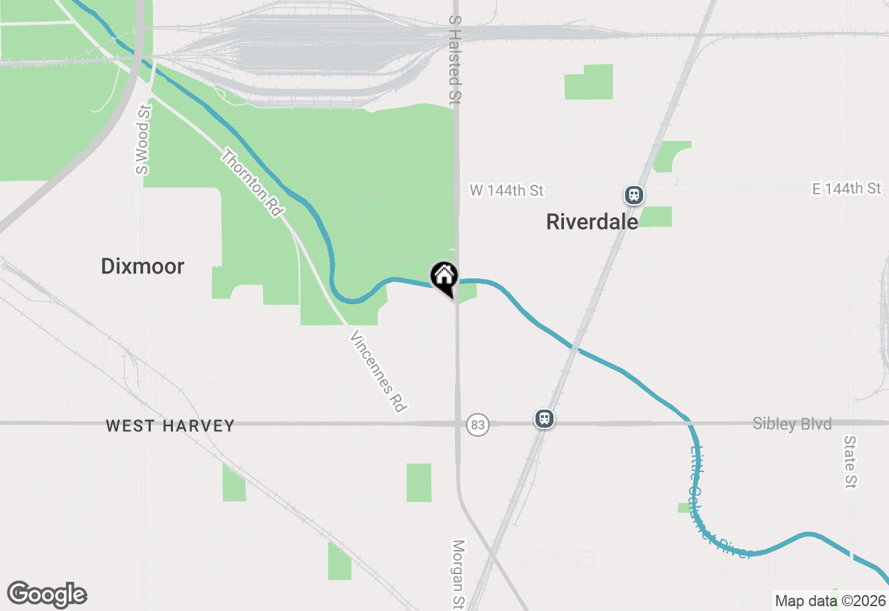 Map of 256 Calumet Boulevard, Harvey, IL 60426