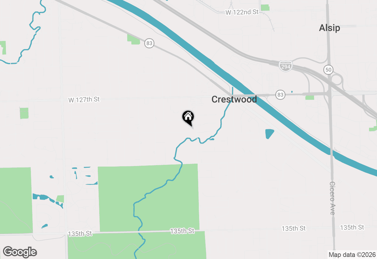 Map of 12822 Carriage Lane, Crestwood, IL 60418