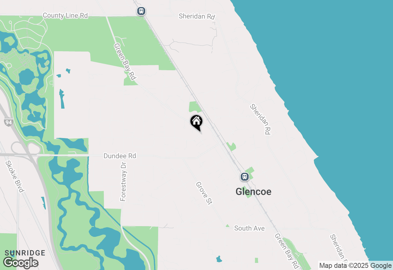 Map of 954 Vernon Avenue, Glencoe, IL 60022