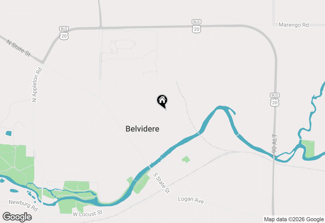 Map of 606 E Perry Street, Belvidere, IL 61008