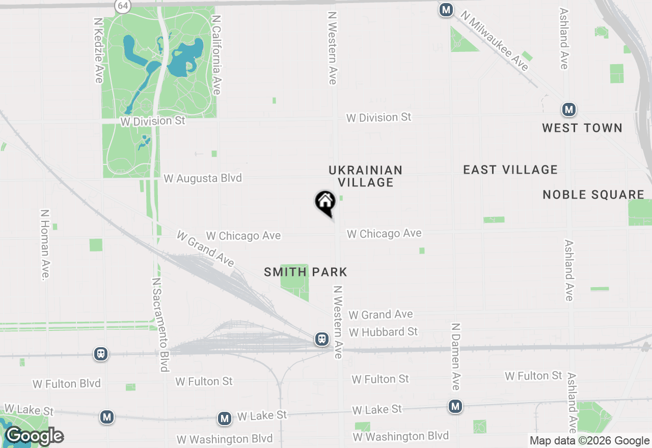 Map of 2423 W Rice Street #1, Chicago, IL 60622