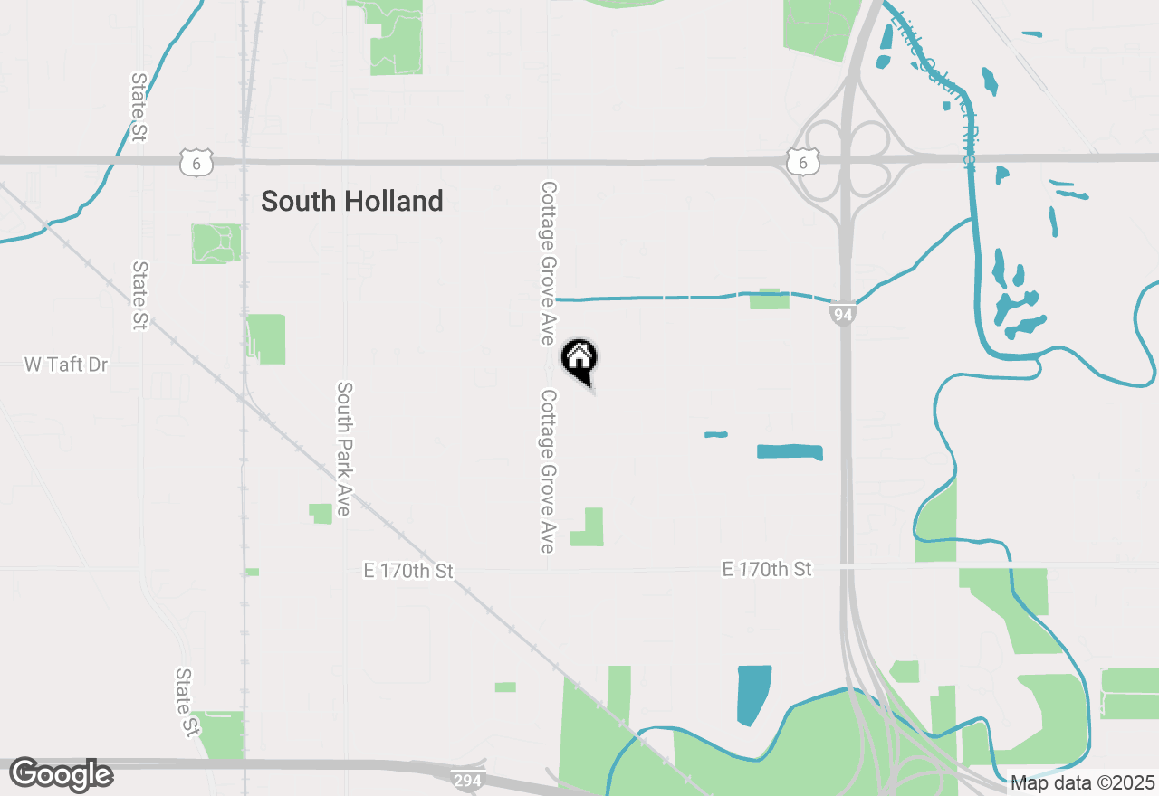 Map of 839 E 166th Place, South Holland, IL 60473
