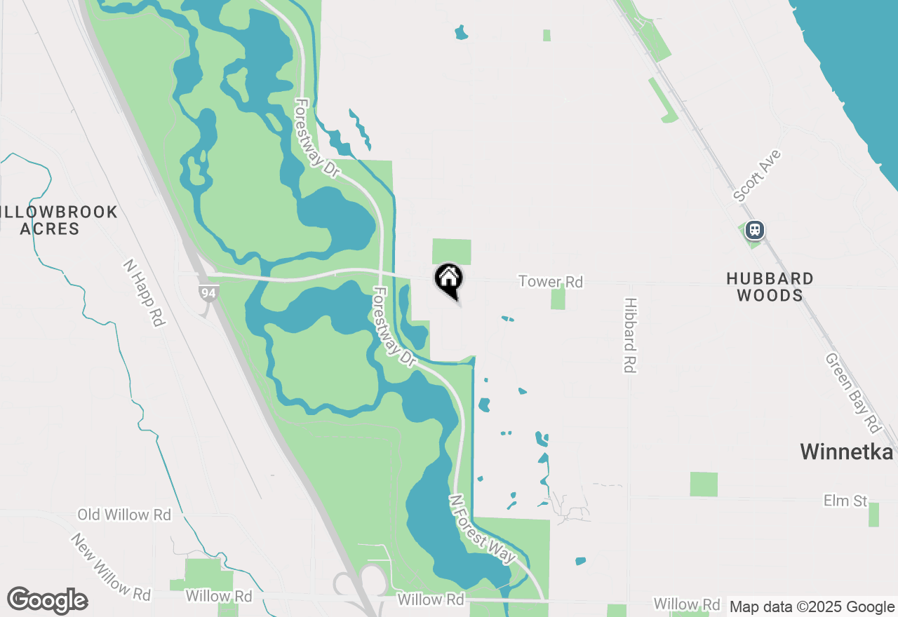 Map of 1575 Hickory Lane, Winnetka, IL 60093