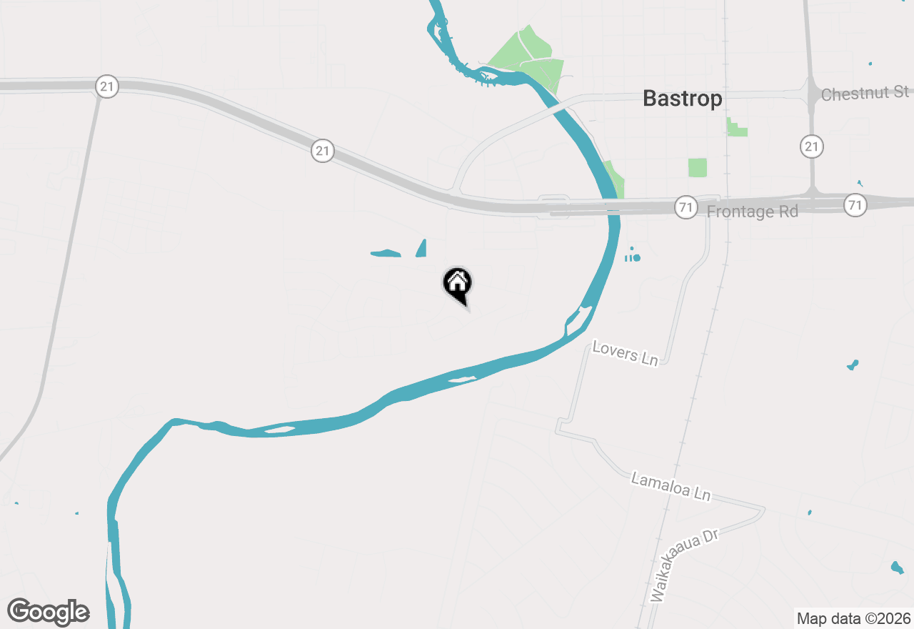 Map of 134 Edgewater Trl, Bastrop, TX 78602