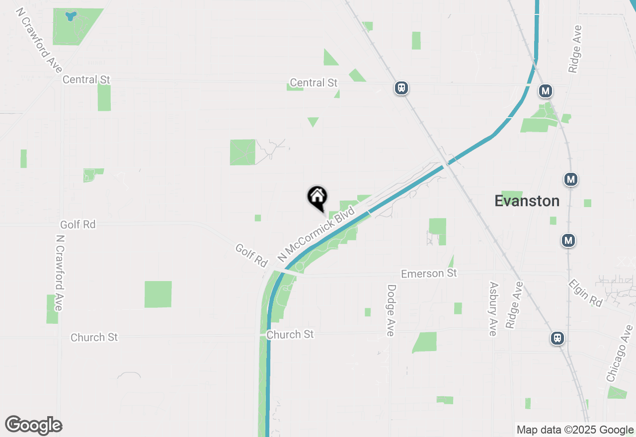 Map of 2101 Pioneer Road, Evanston, IL 60201