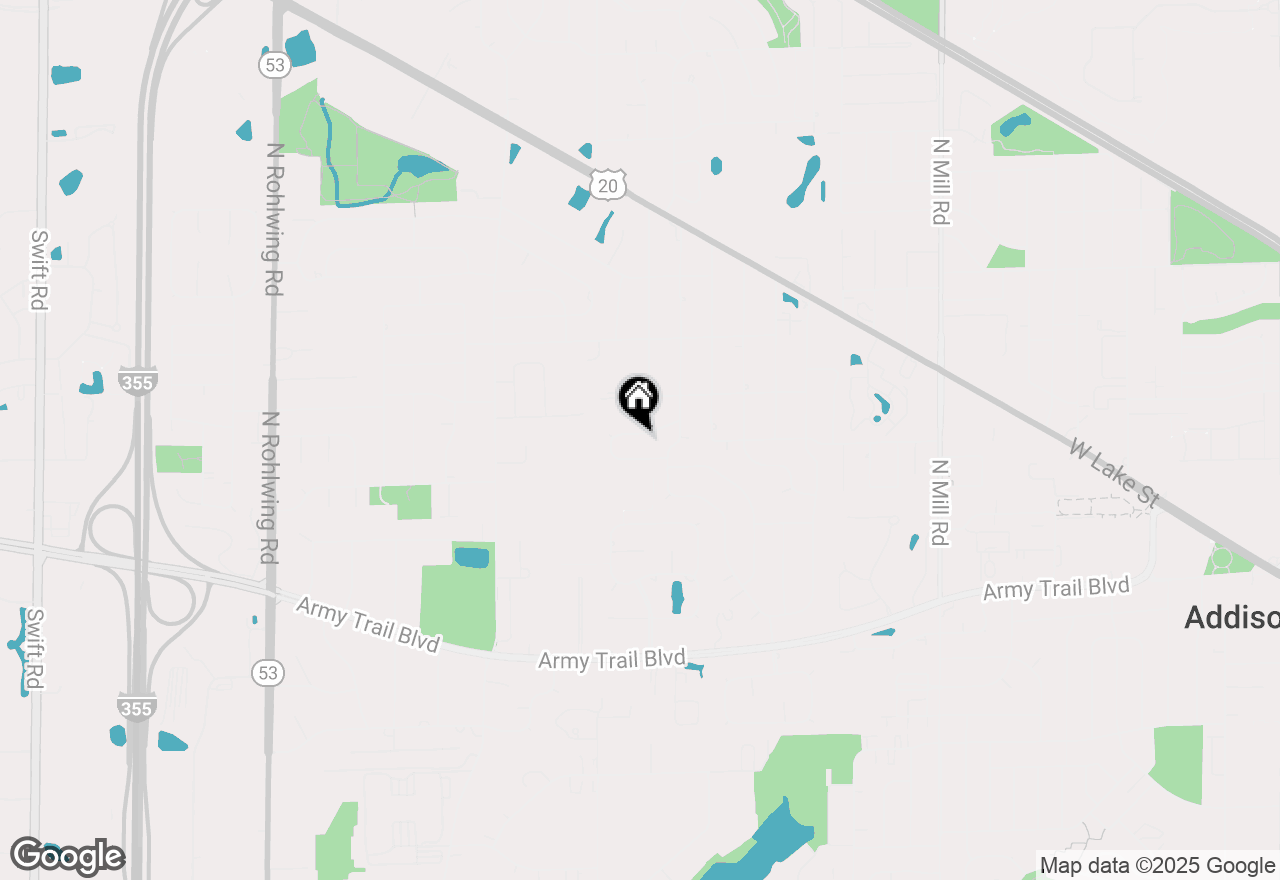 Map of 1155 W Westwood Trail, Addison, IL 60101