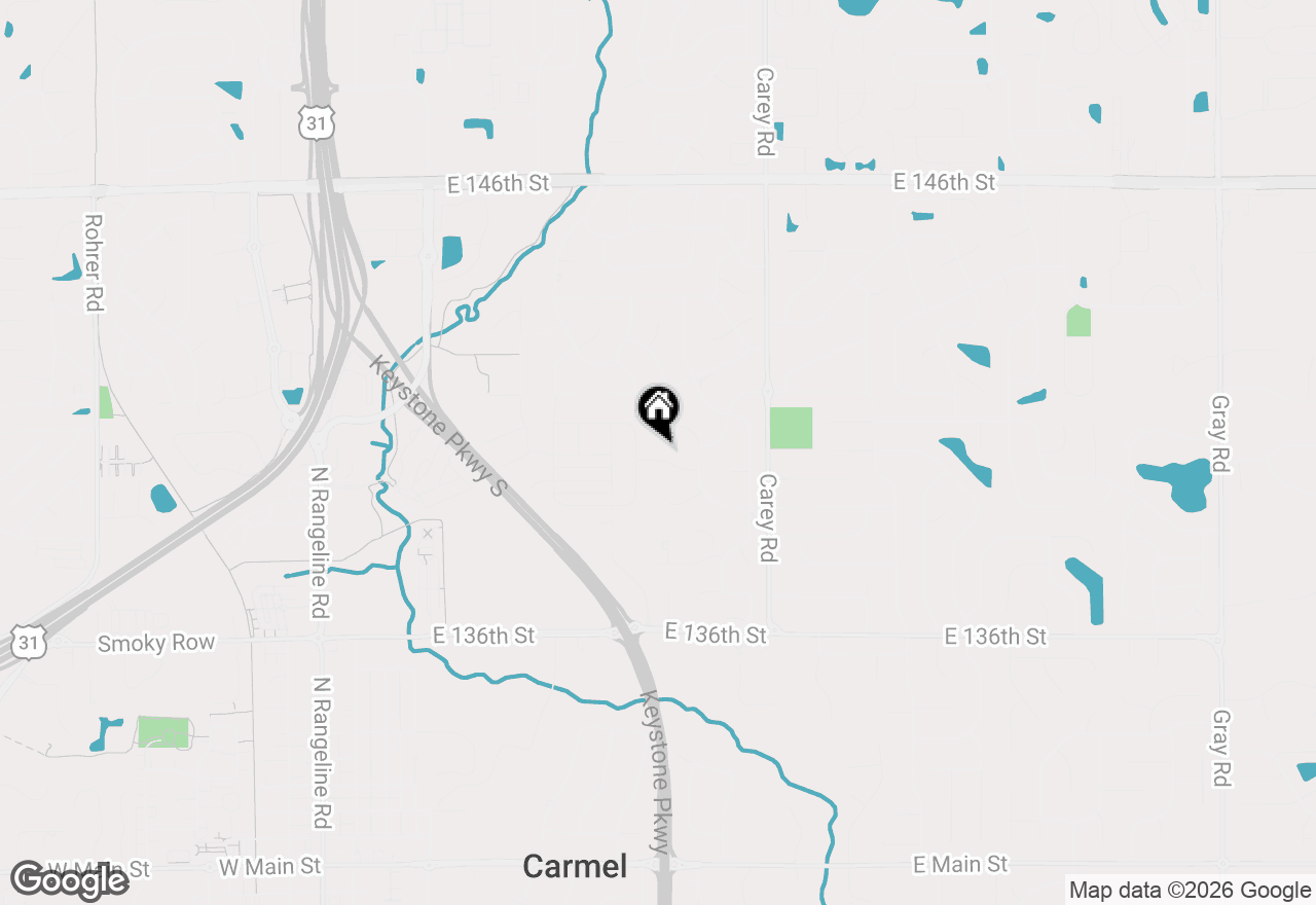 Map of 3172 Smokey Ridge Lane, Carmel, IN 46033