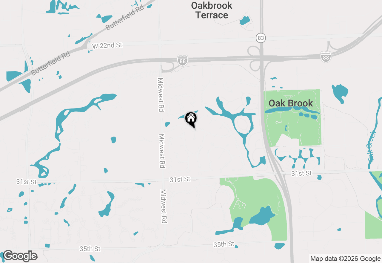Map of 9 Camelot Drive, Oak Brook, IL 60523