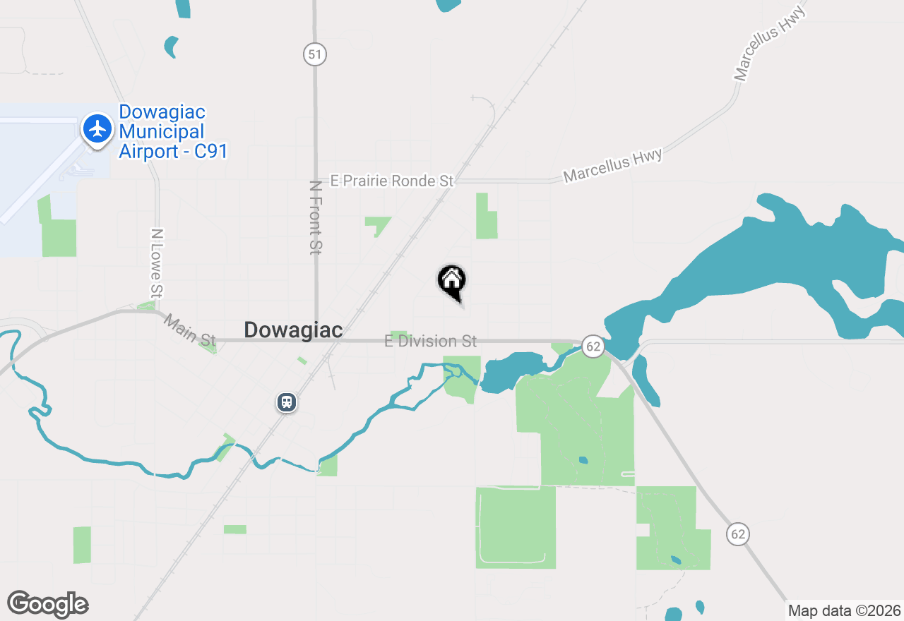Map of 205 Haines Street, Dowagiac, MI 49047