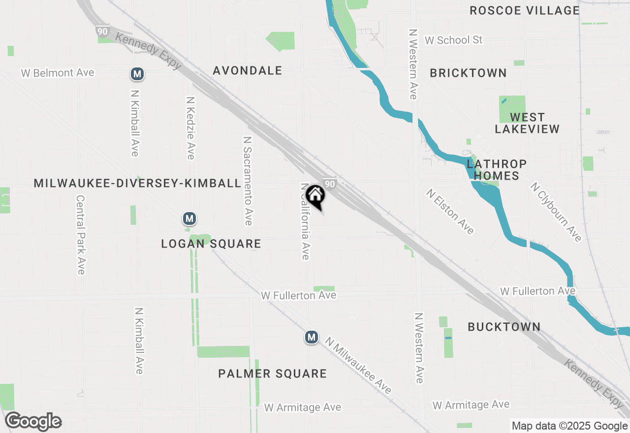 Map of 2636 N Fairfield Avenue #1N, Chicago, IL 60647