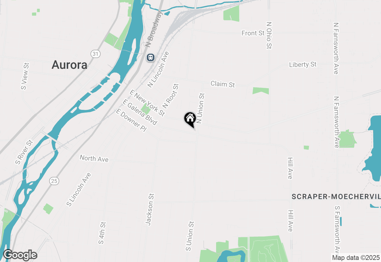Map of 618 E Galena Boulevard, Aurora, IL 60505