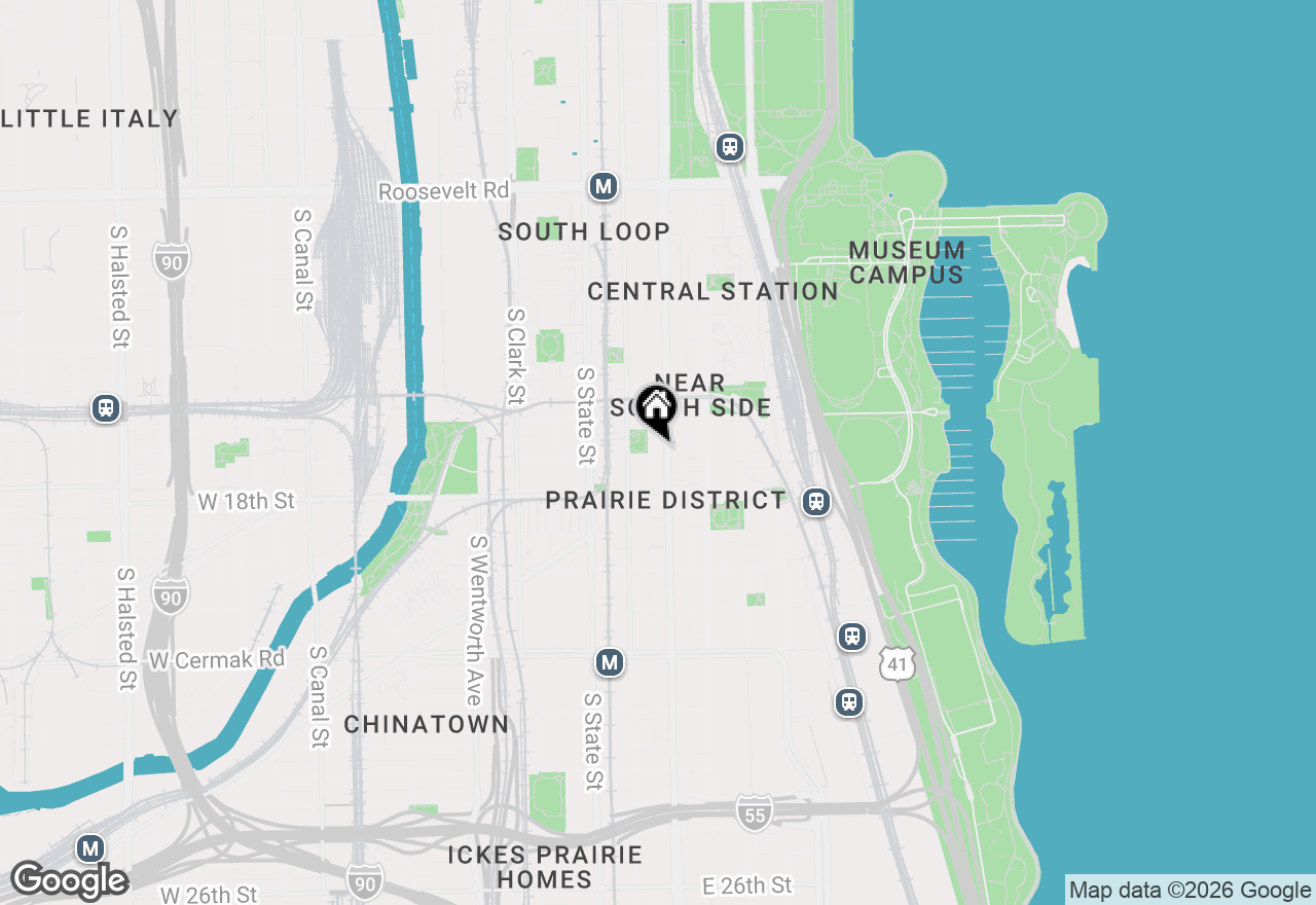 Map of 1620 S Michigan Avenue #1105, Chicago, IL 60616