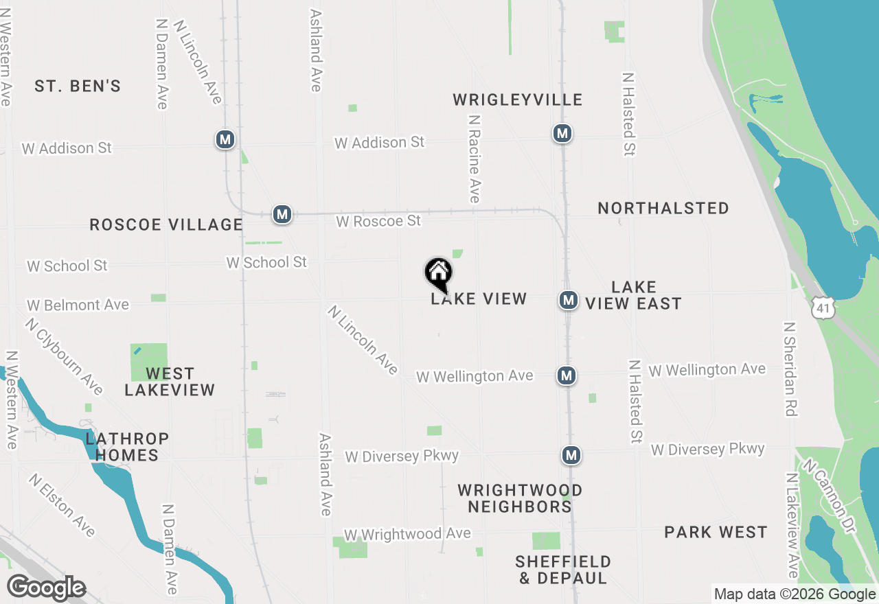 Map of 1305 W Belmont Avenue, Chicago, IL 60657