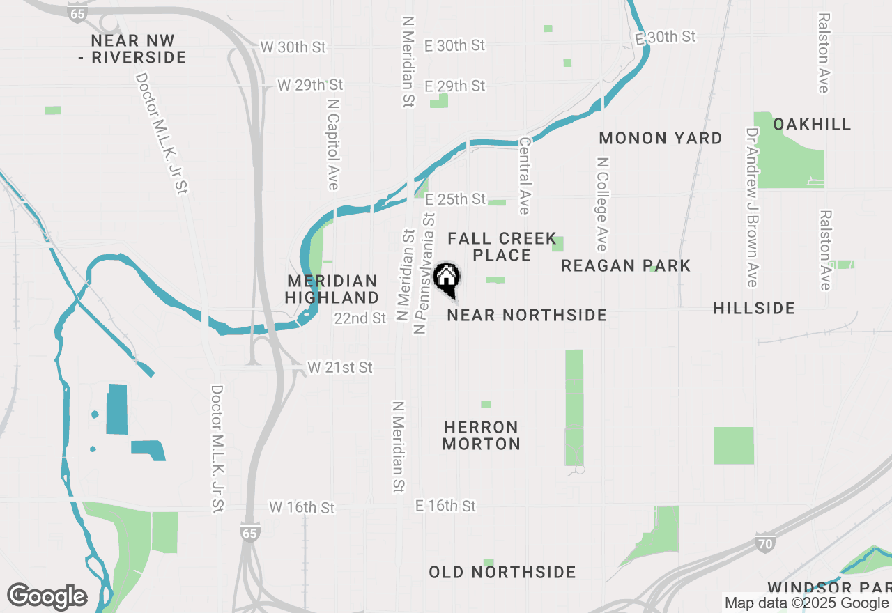 Map of 2213 N Talbott Street, Indianapolis, IN 46205