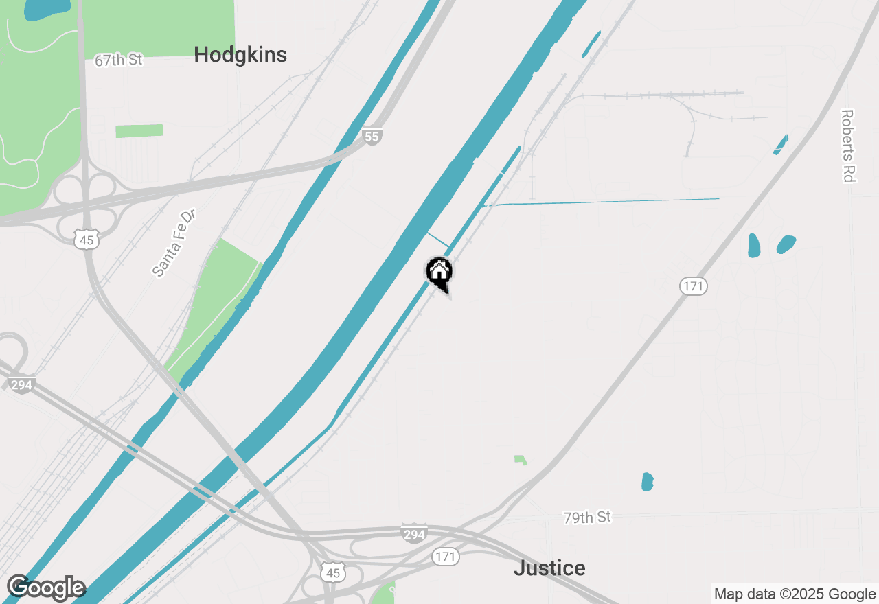 Map of 30 Ottawa Court, Justice, IL 60458