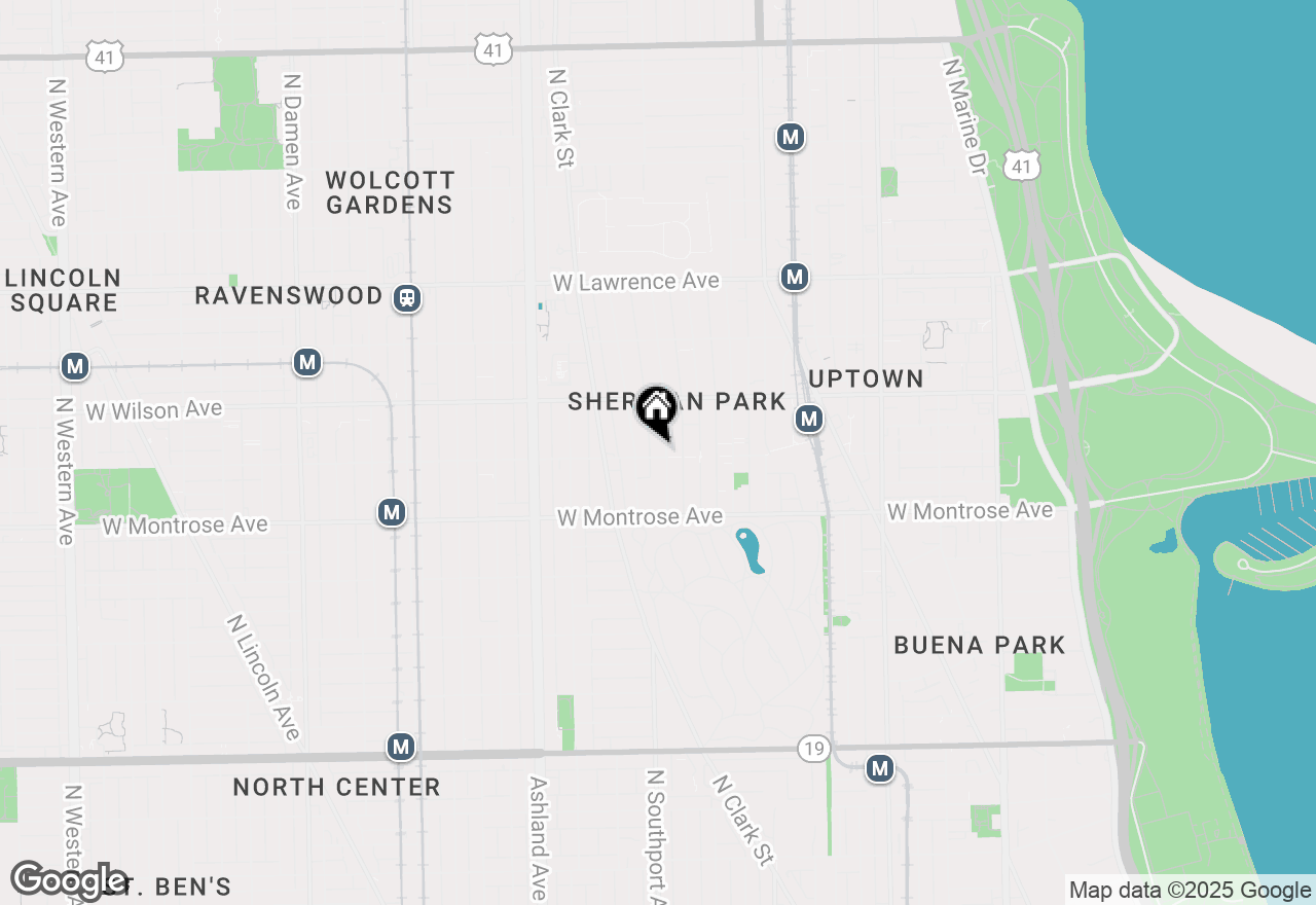 Map of 1346 W Sunnyside Avenue #2B, Chicago, IL 60640