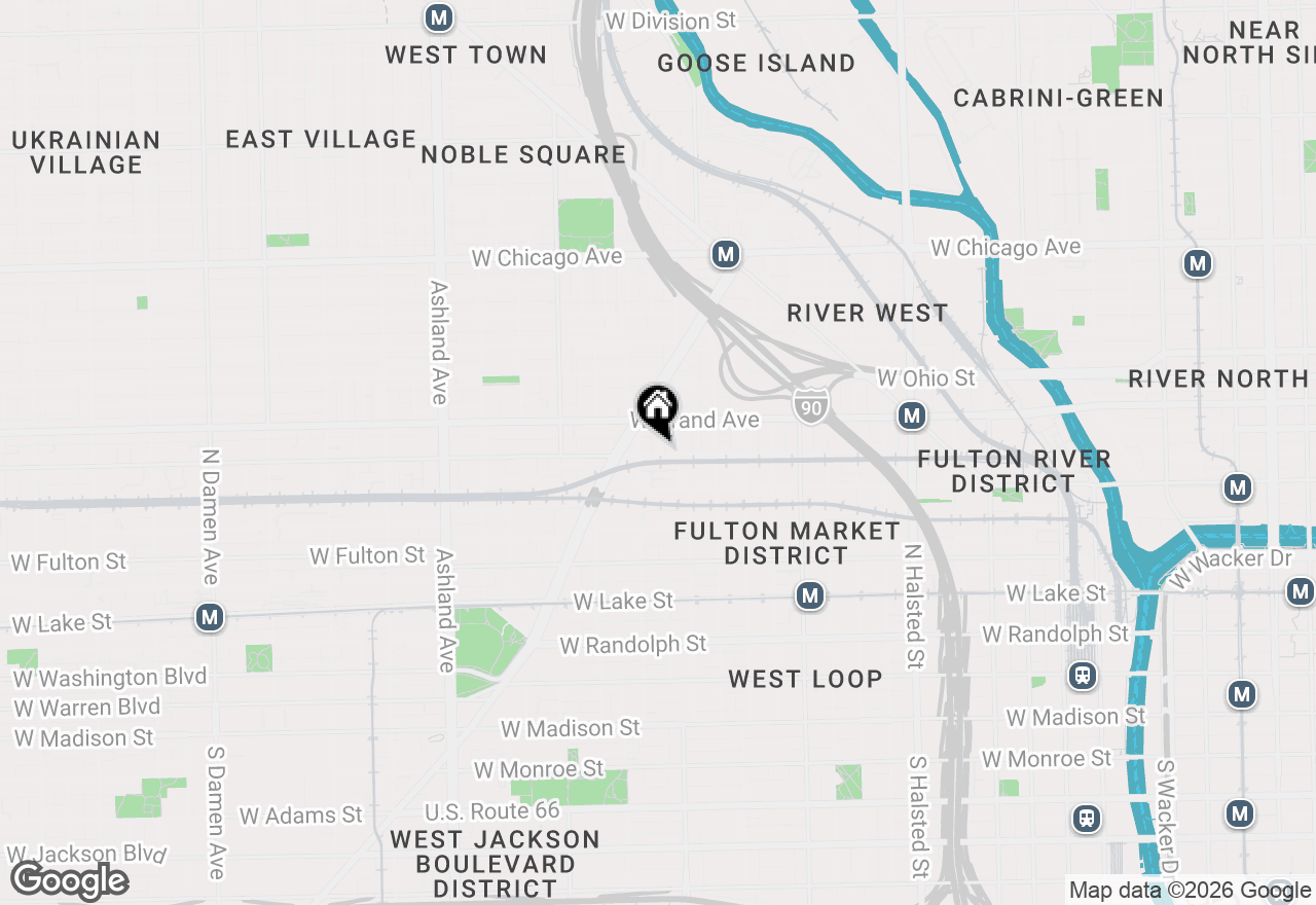 Map of 1216 W Hubbard Street #1, Chicago, IL 60642