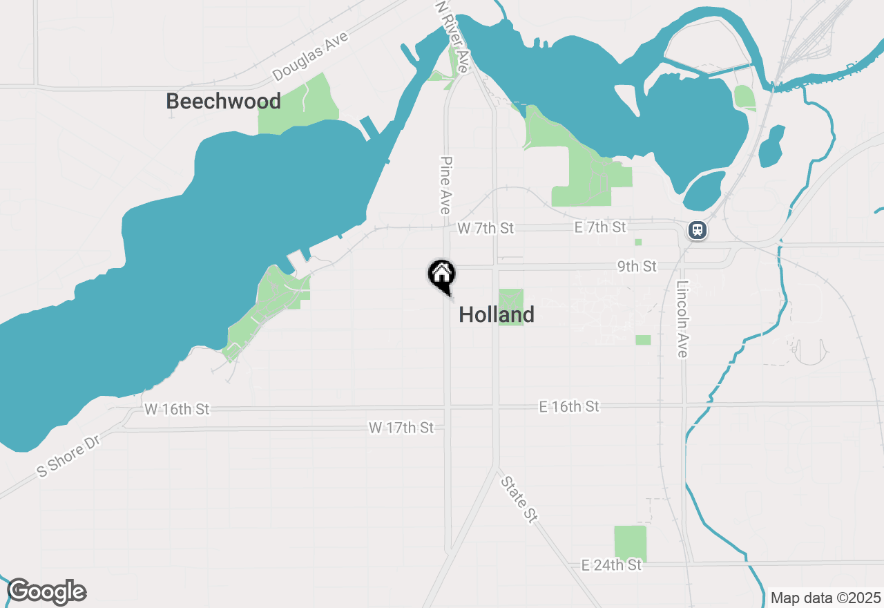 Map of 107 W 11th Street, Holland, MI 49423