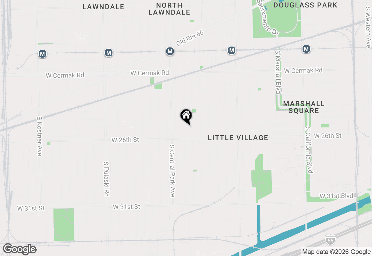 Map of 2518 S Saint Louis Avenue #2, Chicago, IL 60623