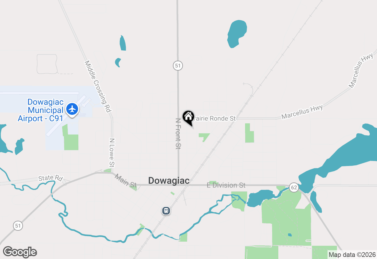 Map of 404 Mcomber Street, Dowagiac, MI 49047