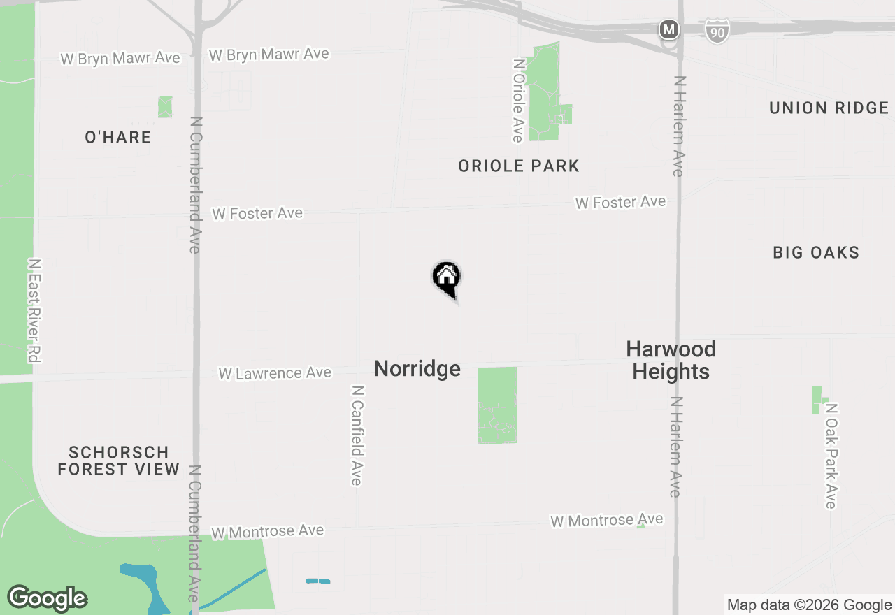 Map of 4933 N Ozanam Avenue, Norridge, IL 60706