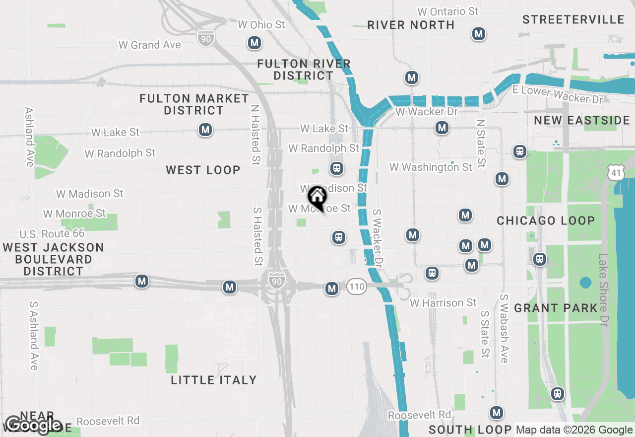 Map of 125 S Jefferson Street #2905, Chicago, IL 60661